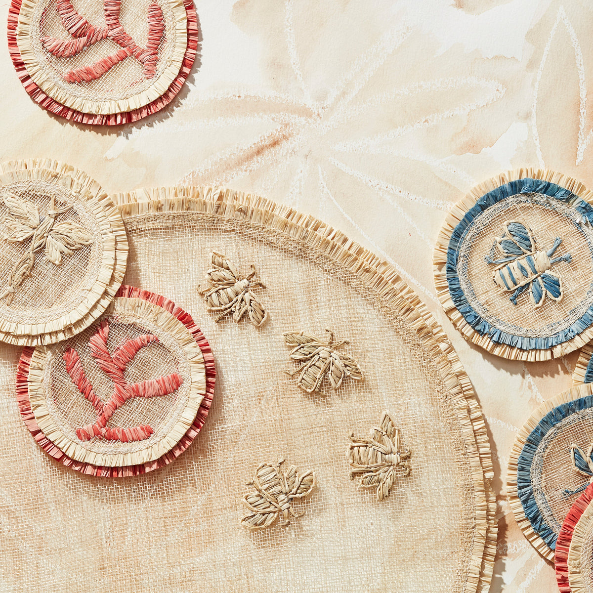 Straw Bee Placemats – Set of Four