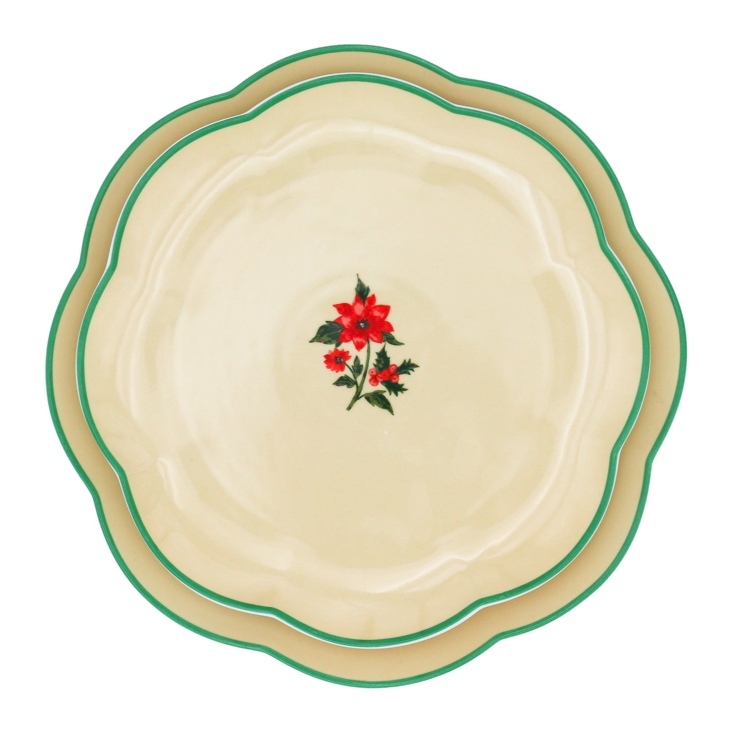 Fabled Flora Scalloped Starter Plate - Set of 4