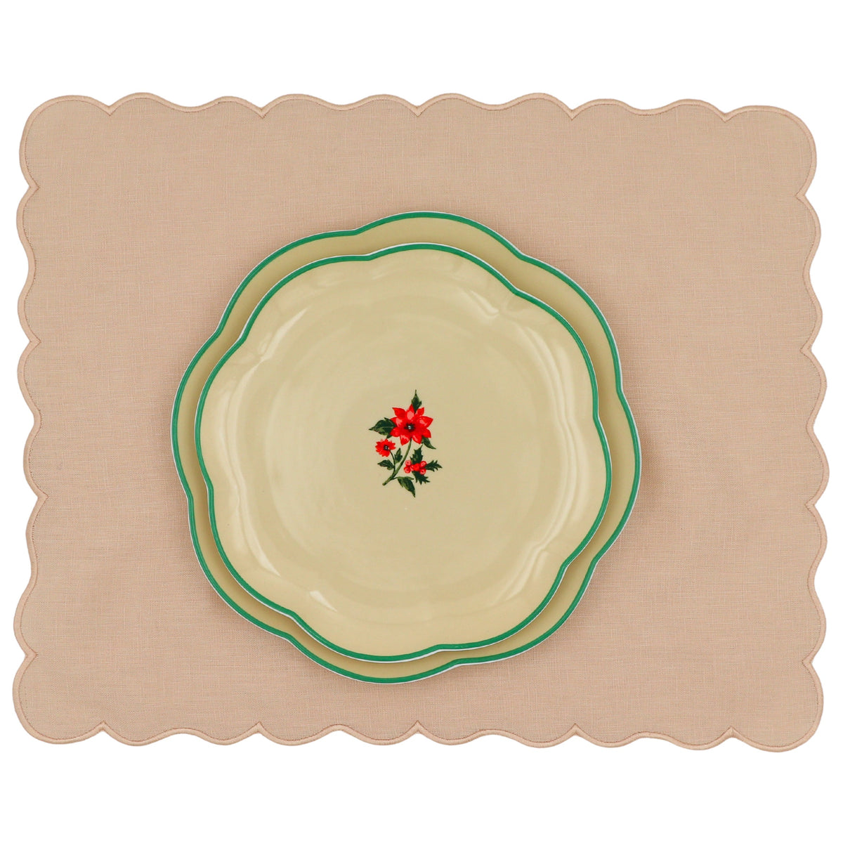 Fabled Flora Scalloped Starter Plate - Set of 4