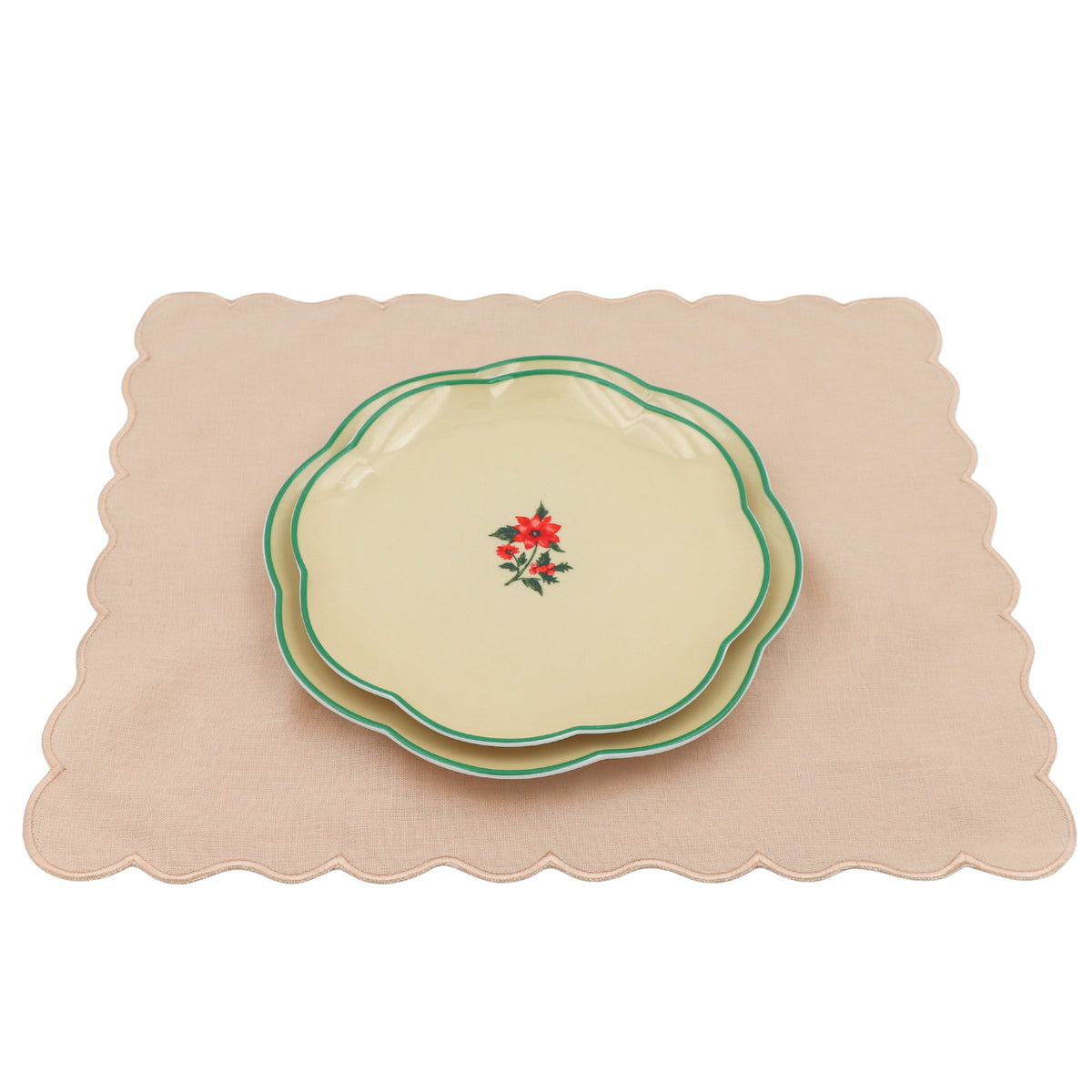 Fabled Flora Scalloped Starter Plate - Set of 4