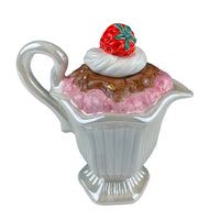 Fitz and Floyd Gift Gallery Ice Cream Shaped Creamer – Strawberry & Chocolate Design