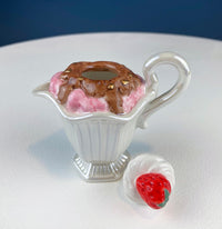 Fitz and Floyd Gift Gallery Ice Cream Shaped Creamer – Strawberry & Chocolate Design