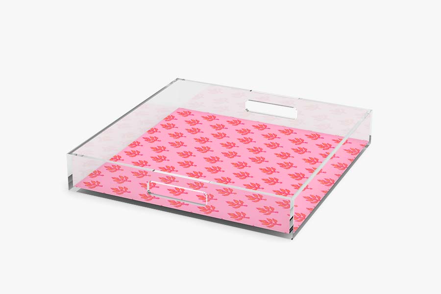 Flora Acrylic Tray (Various Colors and Sizes)