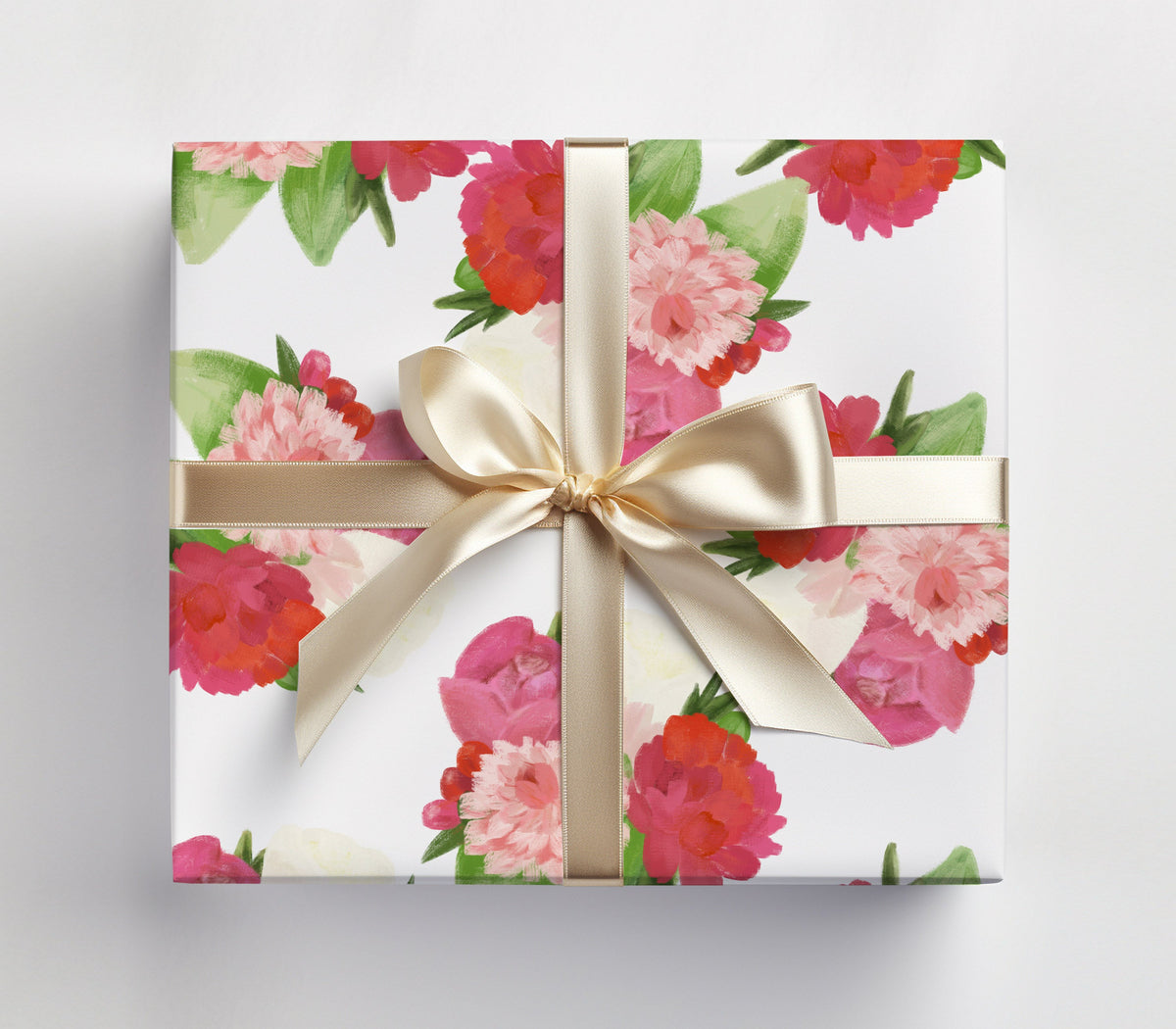 Floral Wrapping Paper as Set w/ Gift Tags or