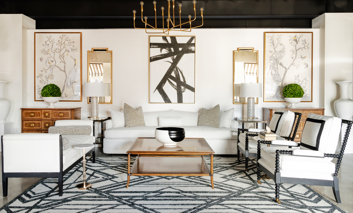 12-Light Chandelier in Textured Vintage Gold Leaf with Branch-Inspired Silhouette