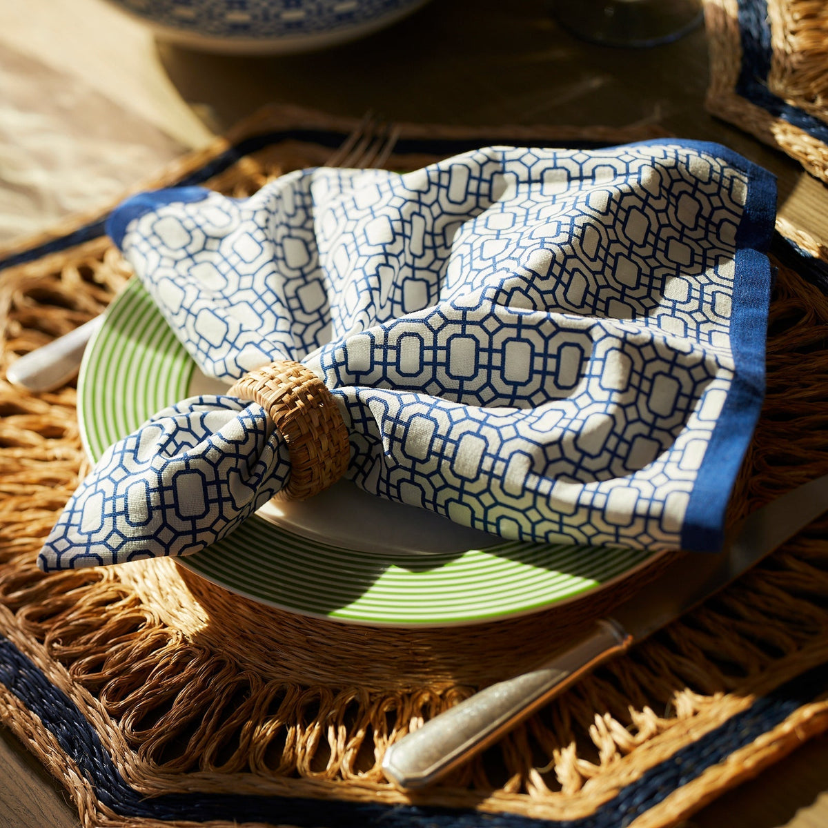 Newport Garden Gate Dinner Napkins, Set of 4