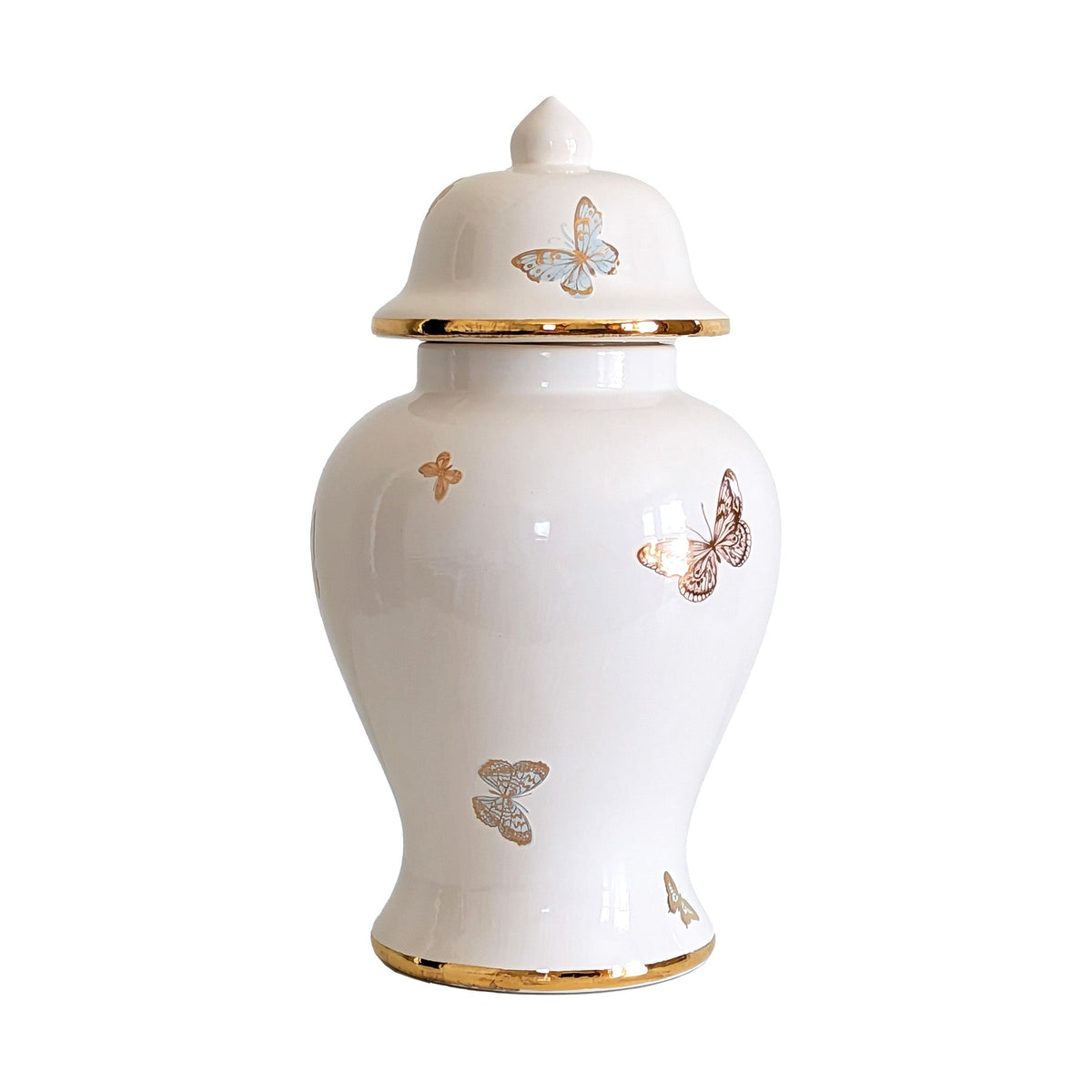 Gilded Butterflies Ginger Jars (Various Sizes)