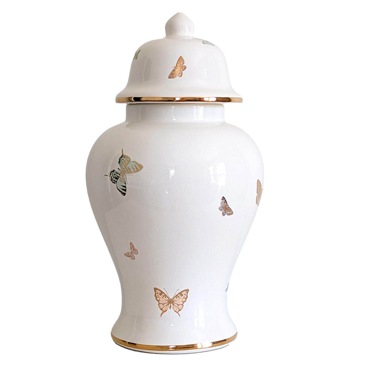 Gilded Butterflies Ginger Jars (Various Sizes)