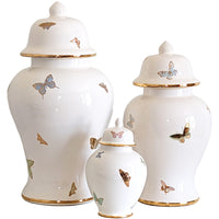 Gilded Butterflies Ginger Jars (Various Sizes)