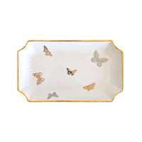 Gilded Butterflies Trays with 22K Gold Accent (Various Sizes)