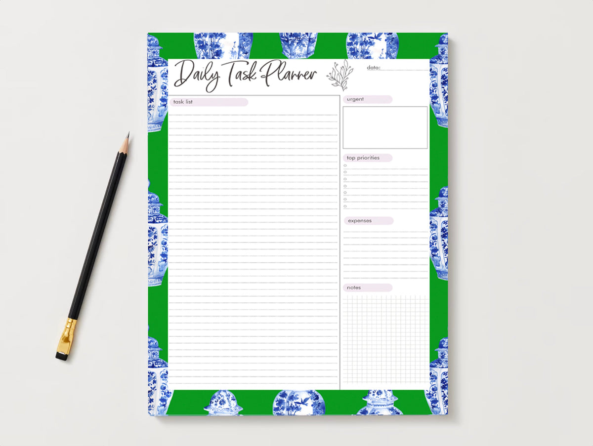 Ginger Jar Daily Planner - Green