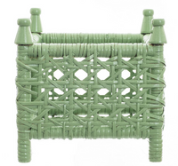 Green Cane Wicker Box Planter (Various Sizes)