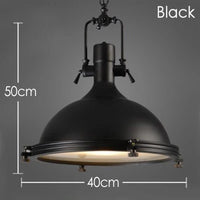 Nora's Retro Industrial Metal Pendant Light (Various Colors)