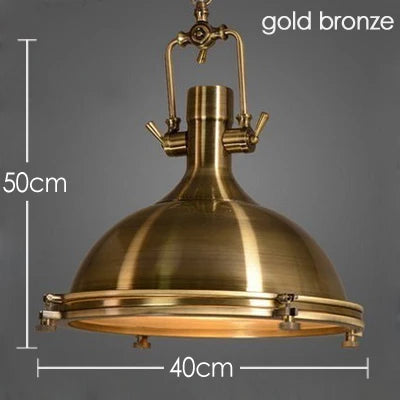 Nora's Retro Industrial Metal Pendant Light (Various Colors)