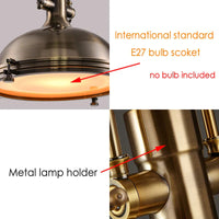 Nora's Retro Industrial Metal Pendant Light (Various Colors)