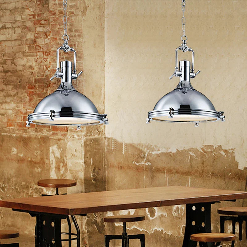 Nora's Retro Industrial Metal Pendant Light (Various Colors)