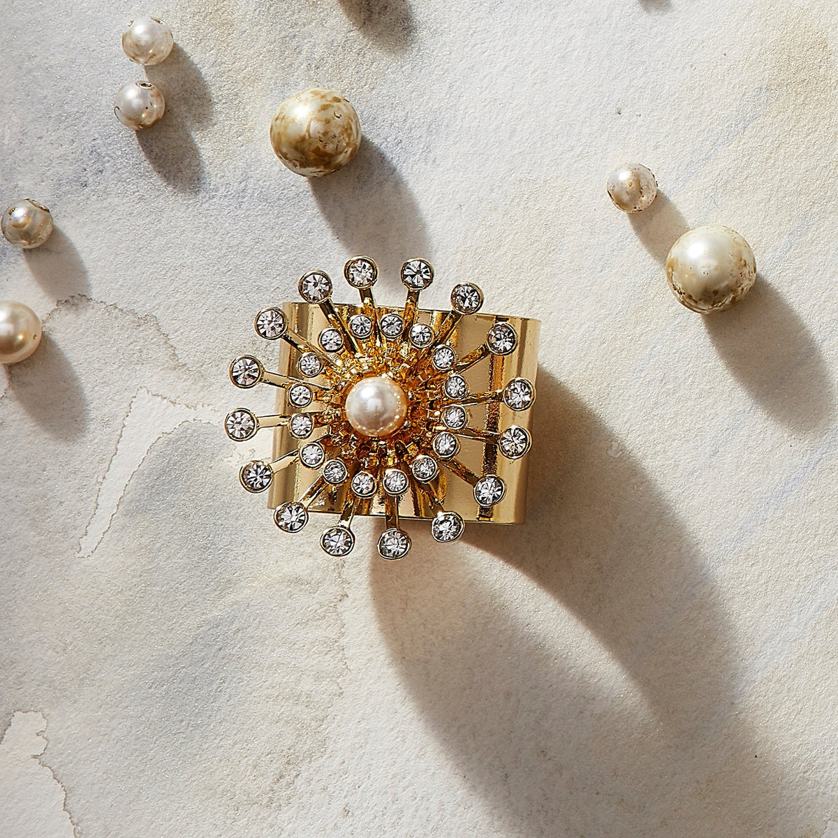 Pearl Star Napkin Rings – Set of 2