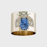 Sparkle Bee Napkin Rings – Blue (Set of 2)