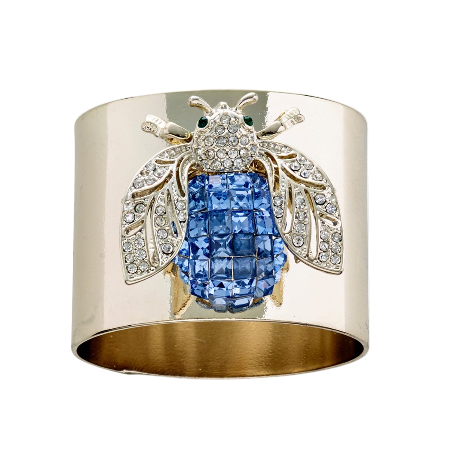 Sparkle Bee Napkin Rings – Blue (Set of 2)