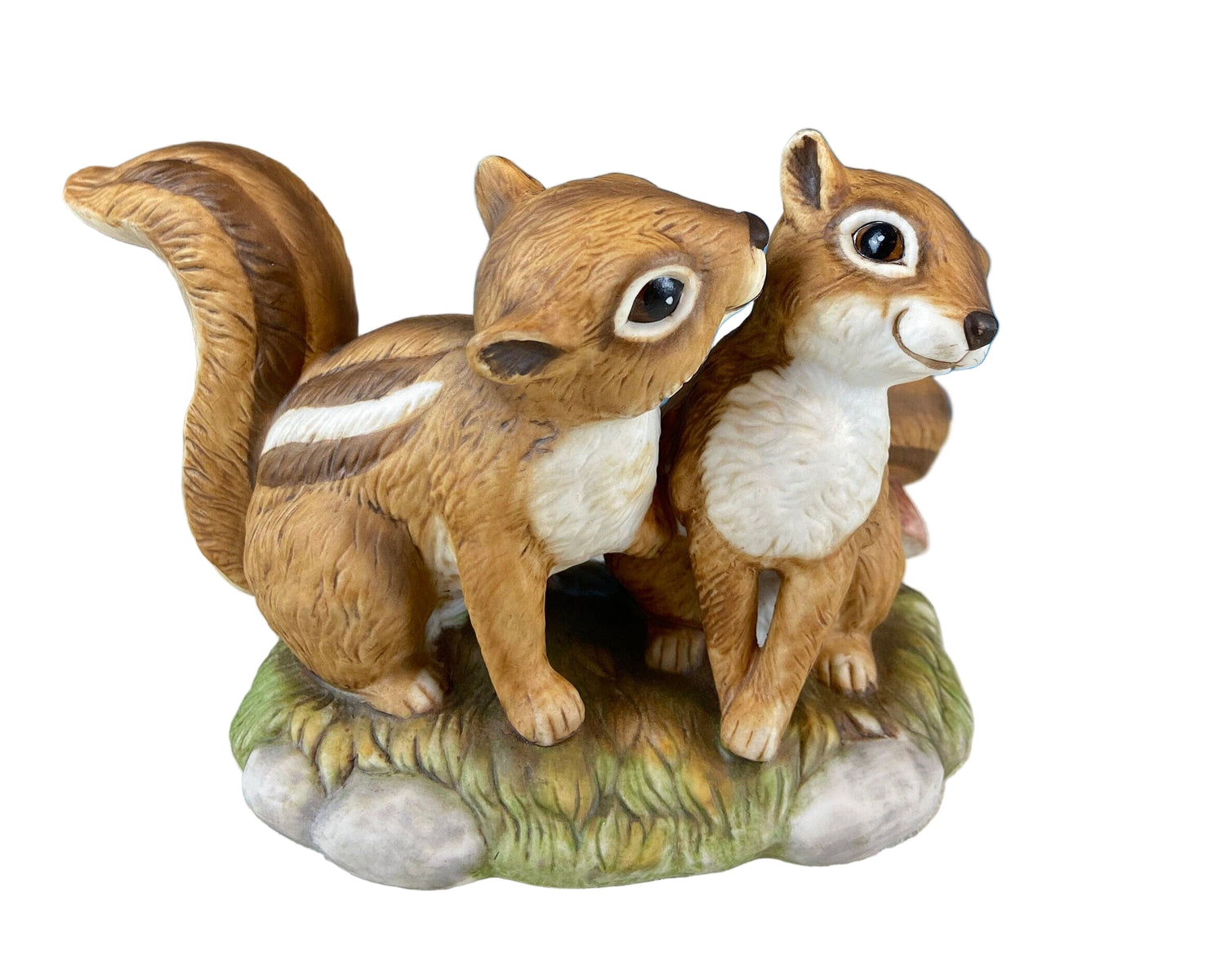 HOMCO Hand Painted Porcelain Sweetheart Chipmunks Figurine