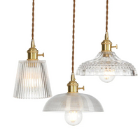 Nordic Glass and Gold Pendant Light (3 Styles)