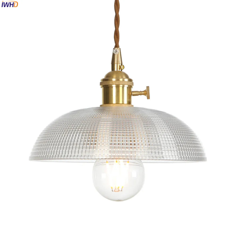 Nordic Glass and Gold Pendant Light (3 Styles)