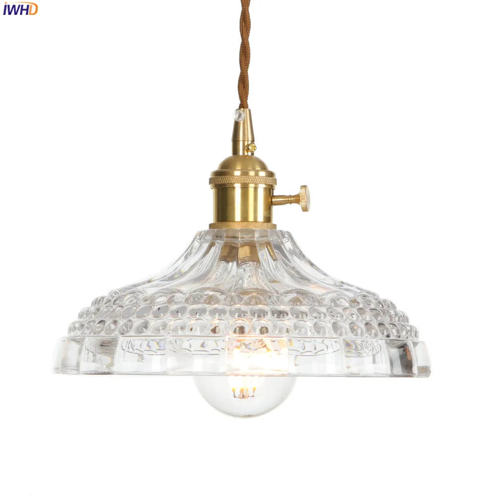 Nordic Glass and Gold Pendant Light (3 Styles)