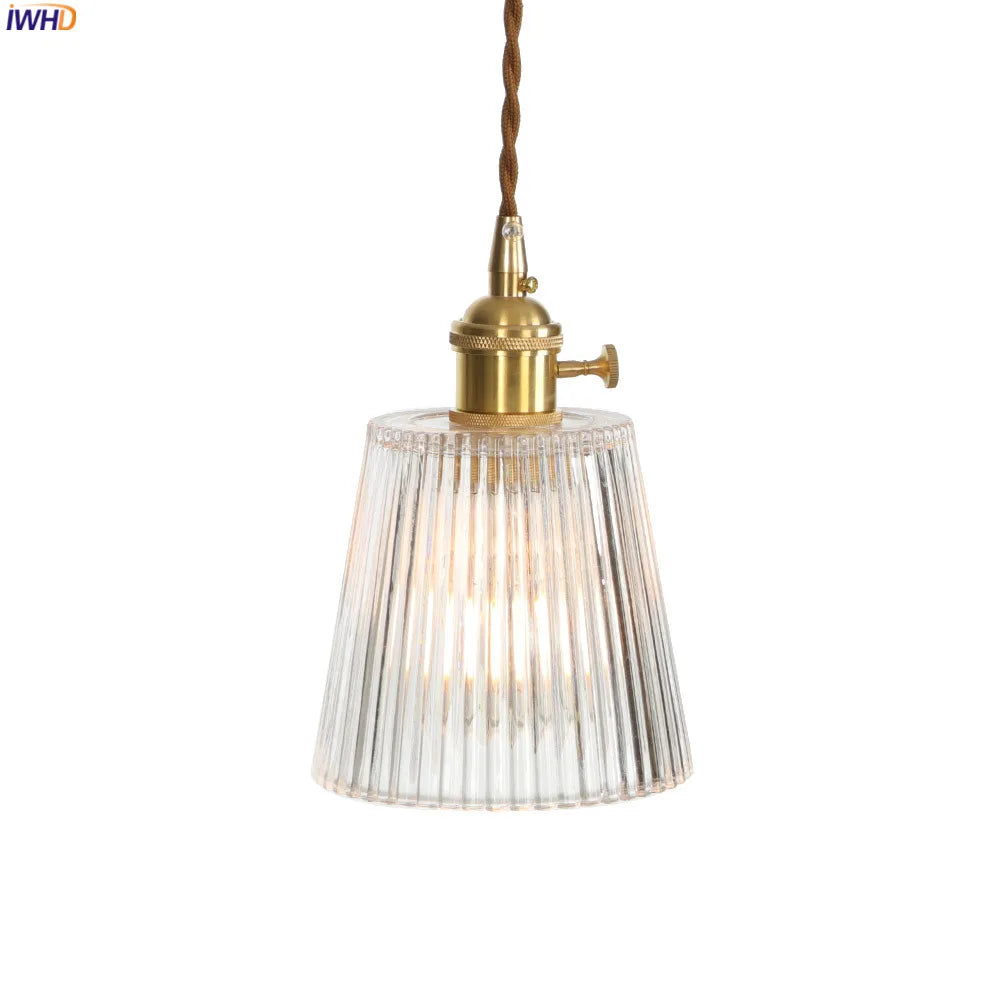 Nordic Glass and Gold Pendant Light (3 Styles)