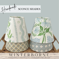 Powder Blue Striped Sconce Shade (various colors)