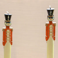 Pair of Handpainted Red Royal Guard Candles – Case of 10 Packs