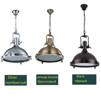 Nora's Retro Industrial Metal Pendant Light (Various Colors)