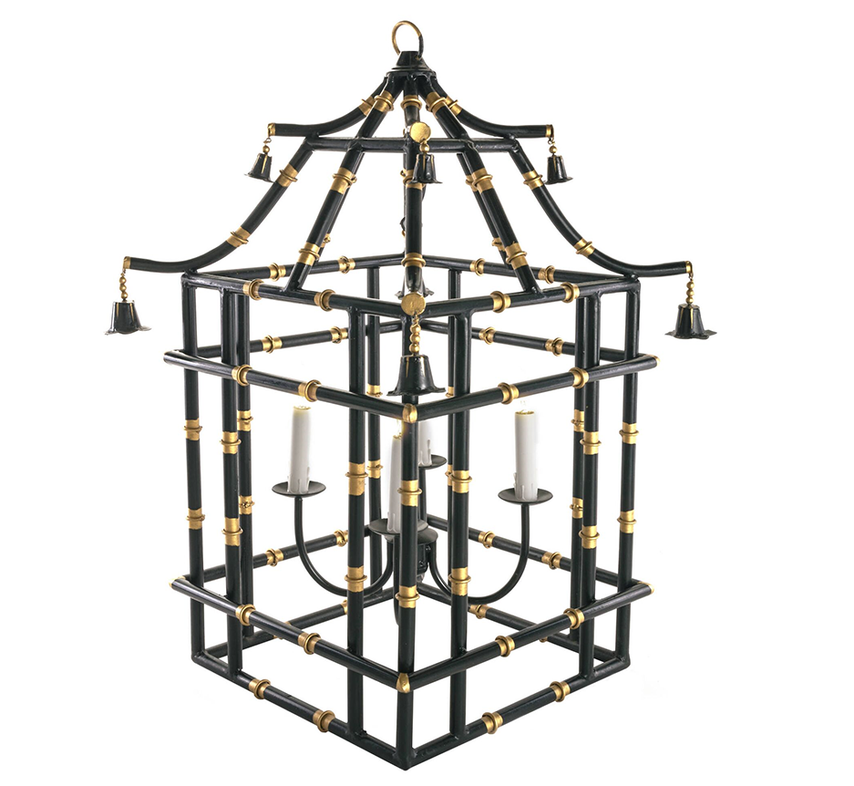 Black & Gold Bamboo Lantern (2 Sizes)