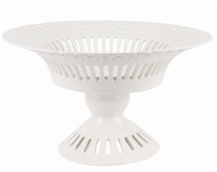 White Pierced Pedestal Bowl (2 Sizes)