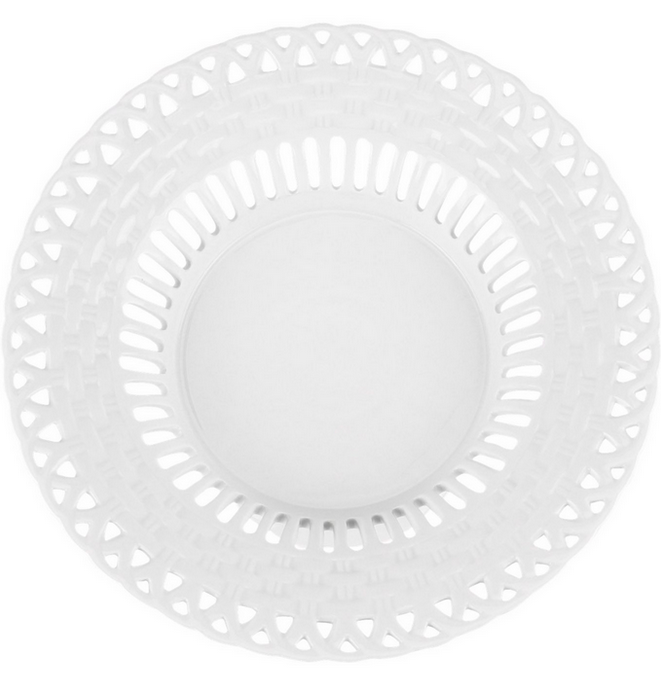 White Pierced Pedestal Bowl (2 Sizes)