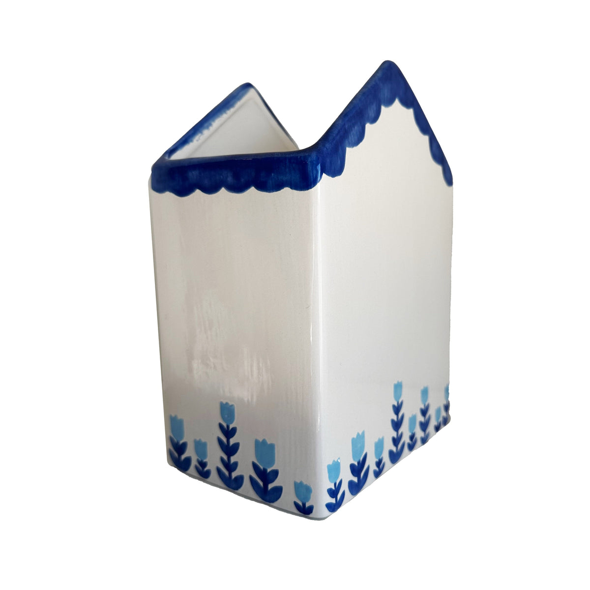 Tulip Fever Scalloped House Vase/Container (3 Colors)