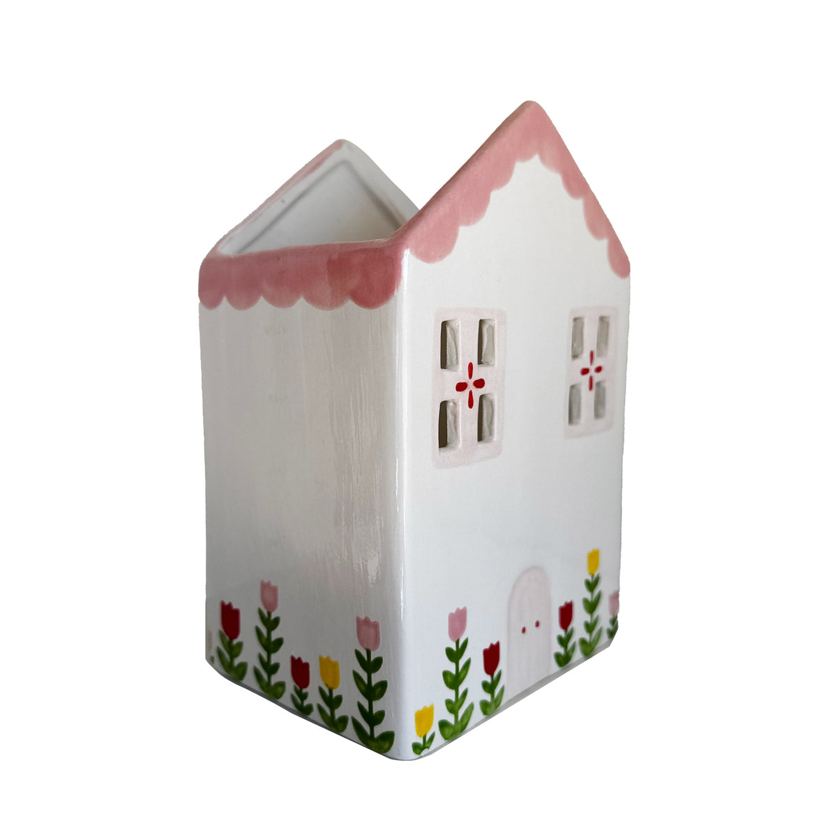 Tulip Fever Scalloped House Vase/Container (3 Colors)