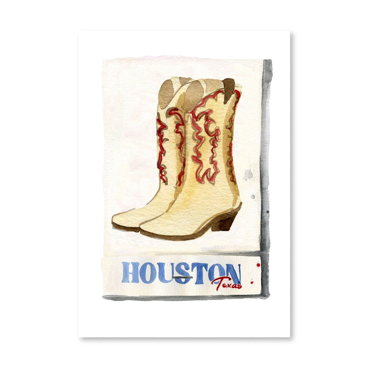 Houston Matchbook Art Print