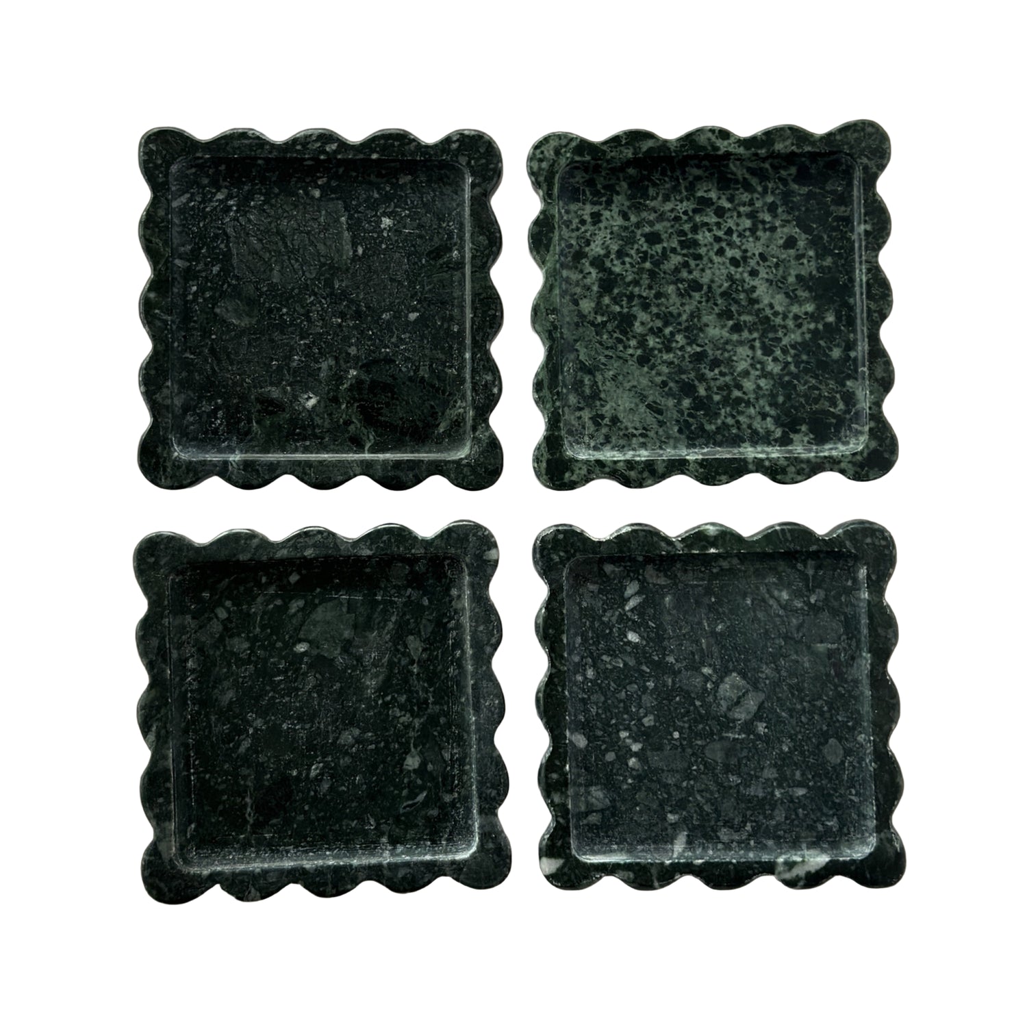 Box Coaster Set in Emerald