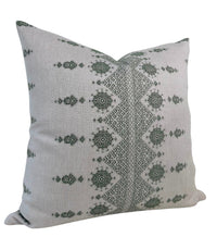 Carmania Pillow Cover in Green, Indoor Outdoor (Various Sizes)