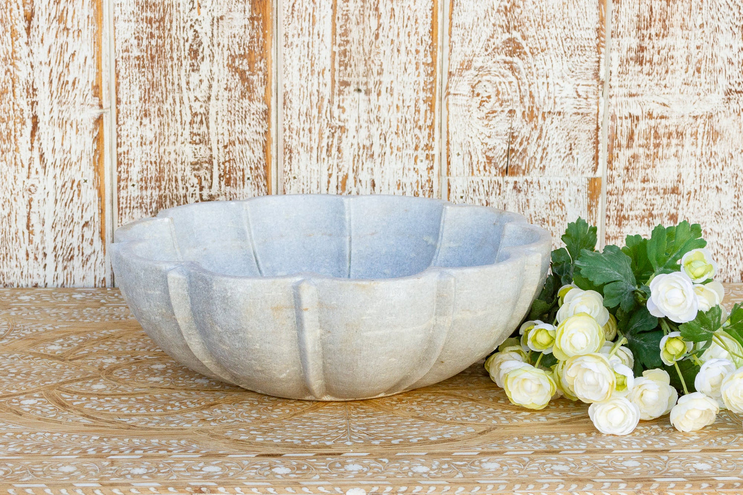 Alvina Large Indian Mandala Marble Bowl