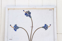 Precious Botanical Inlay Marble Panel