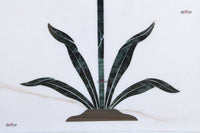 Precious Botanical Inlay Marble Panel