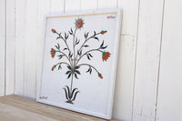 Marble Gemstone Inlay Campanula Wall Panel