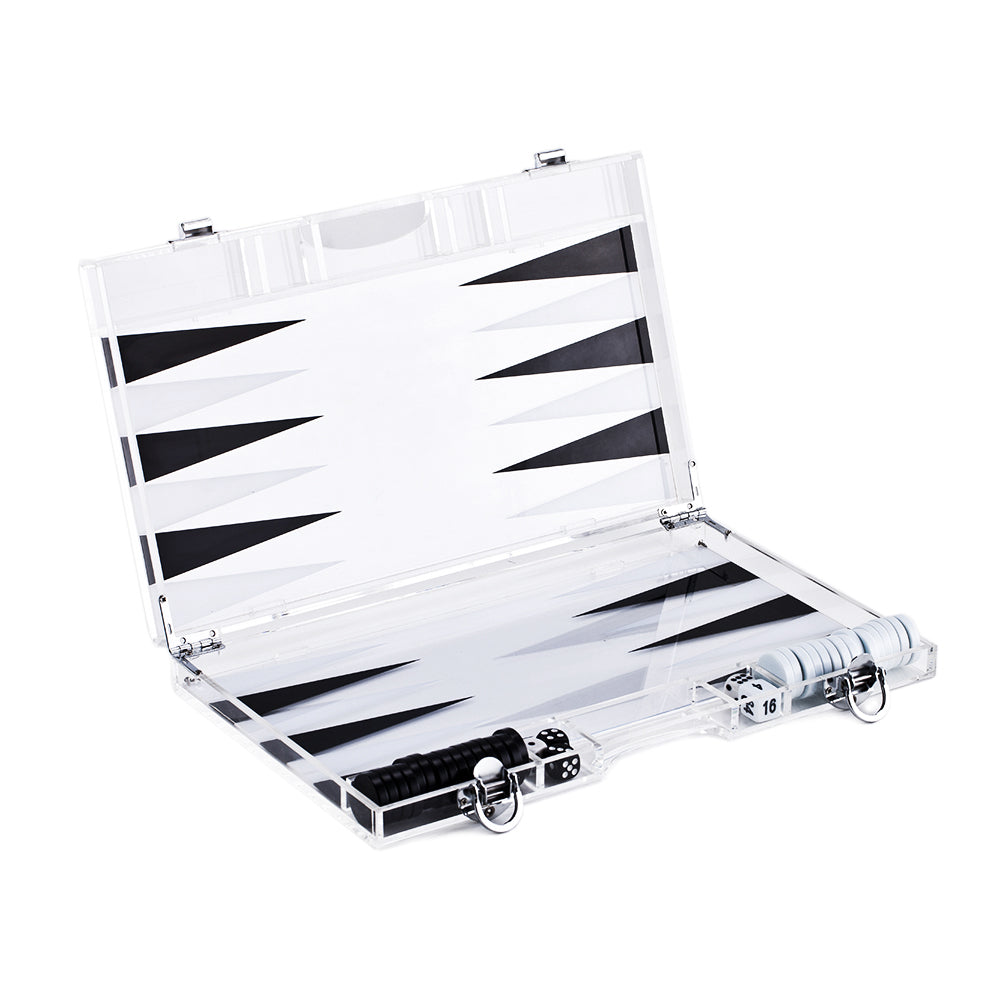 Lucite 18'' Backgammon set (Various Colors)