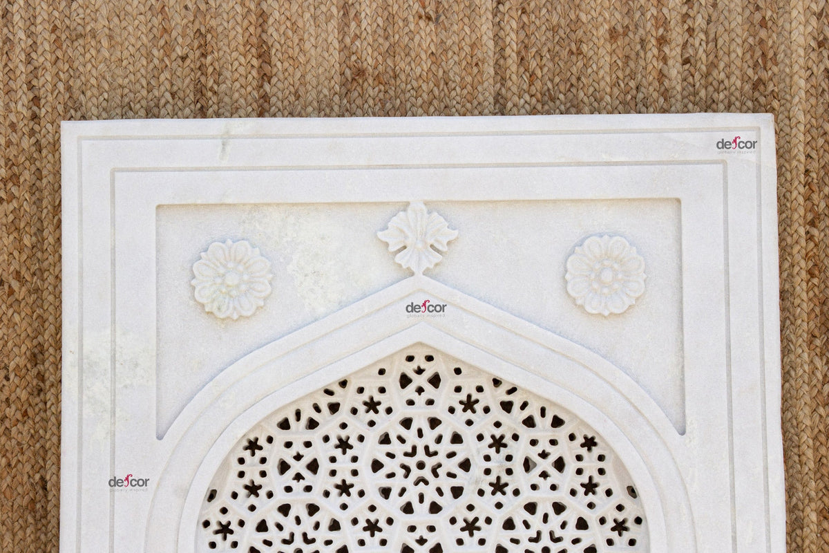 Taj Carved Marble Jali Door Panel