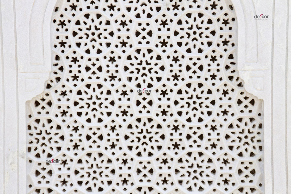 Taj Carved Marble Jali Door Panel
