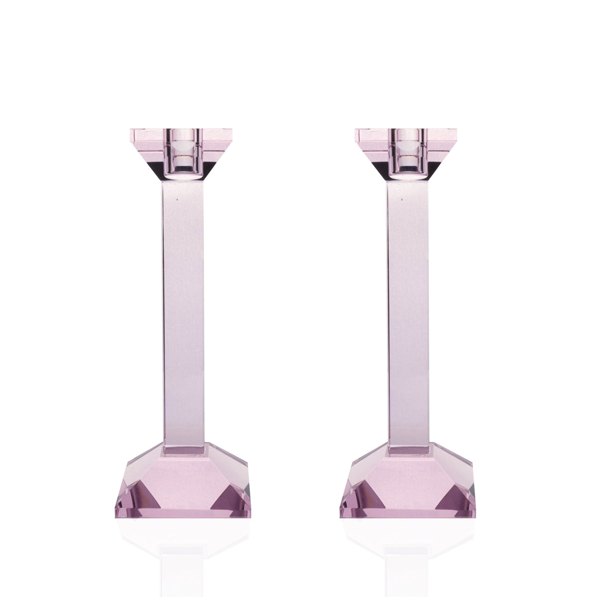Pair of 9” Classy Crystal Candlesticks (Various Colors)