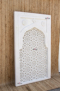 Taj Carved Marble Jali Door Panel