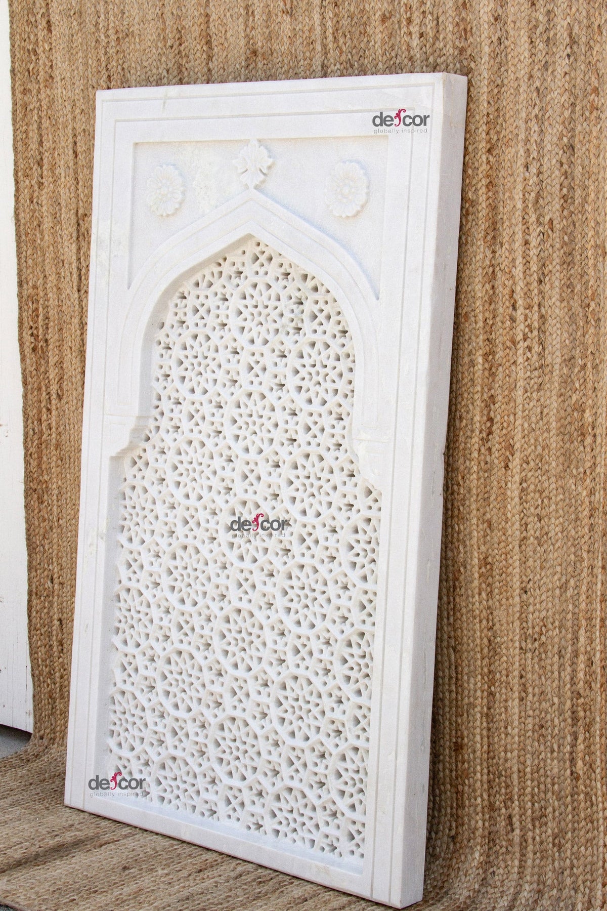 Taj Carved Marble Jali Door Panel