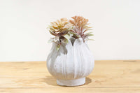Carved White Marble Lotus Vase-Agra